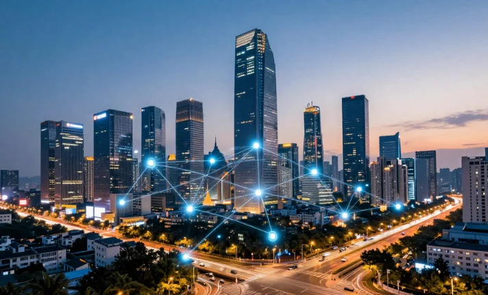 IoT sensor integration strategies for smart cities visualized in a connected urban environment